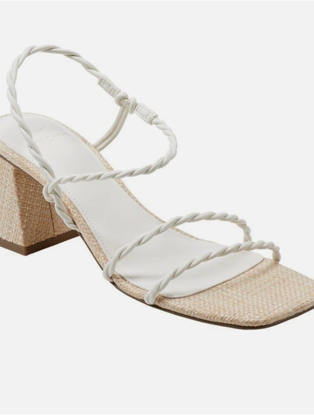 Marc Fisher LTD Women's Carys Heeled Sandal, Cream, size 7.5 $20
